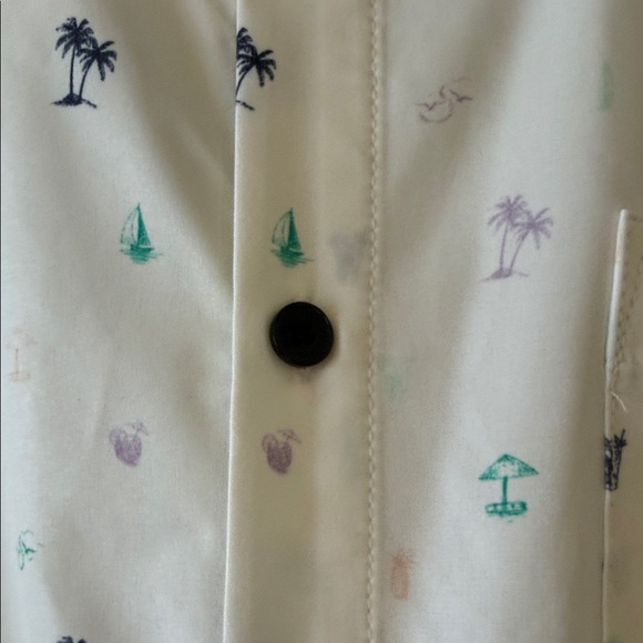 Mizzen+Main Leeward Mens L Island Oasis Short Sleeve Shirt Summer Vacation - Picture 3 of 10